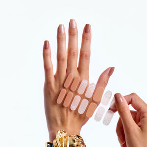 GeliQ Gel Nail Strips - Sparkling Nude